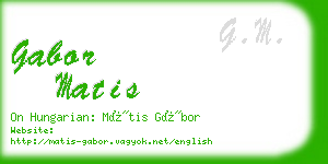 gabor matis business card